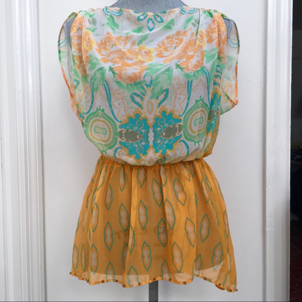 Free People boho sheer top coverup